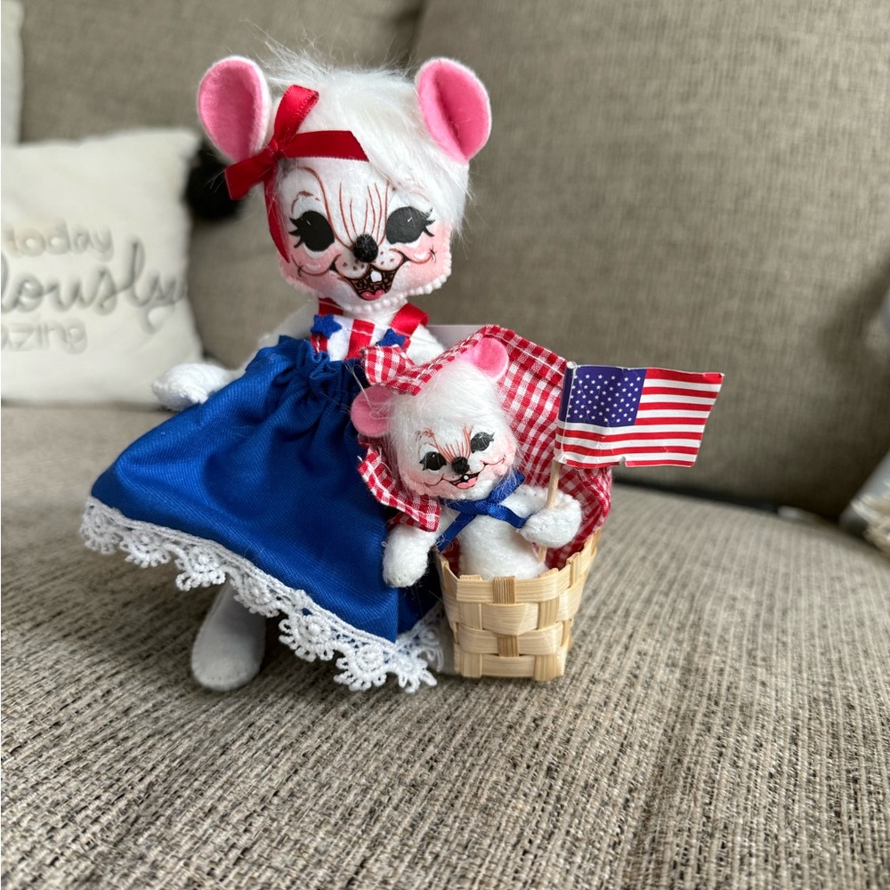 Annalee Red White and Blue Patriotic Mouse Holiday Decor
